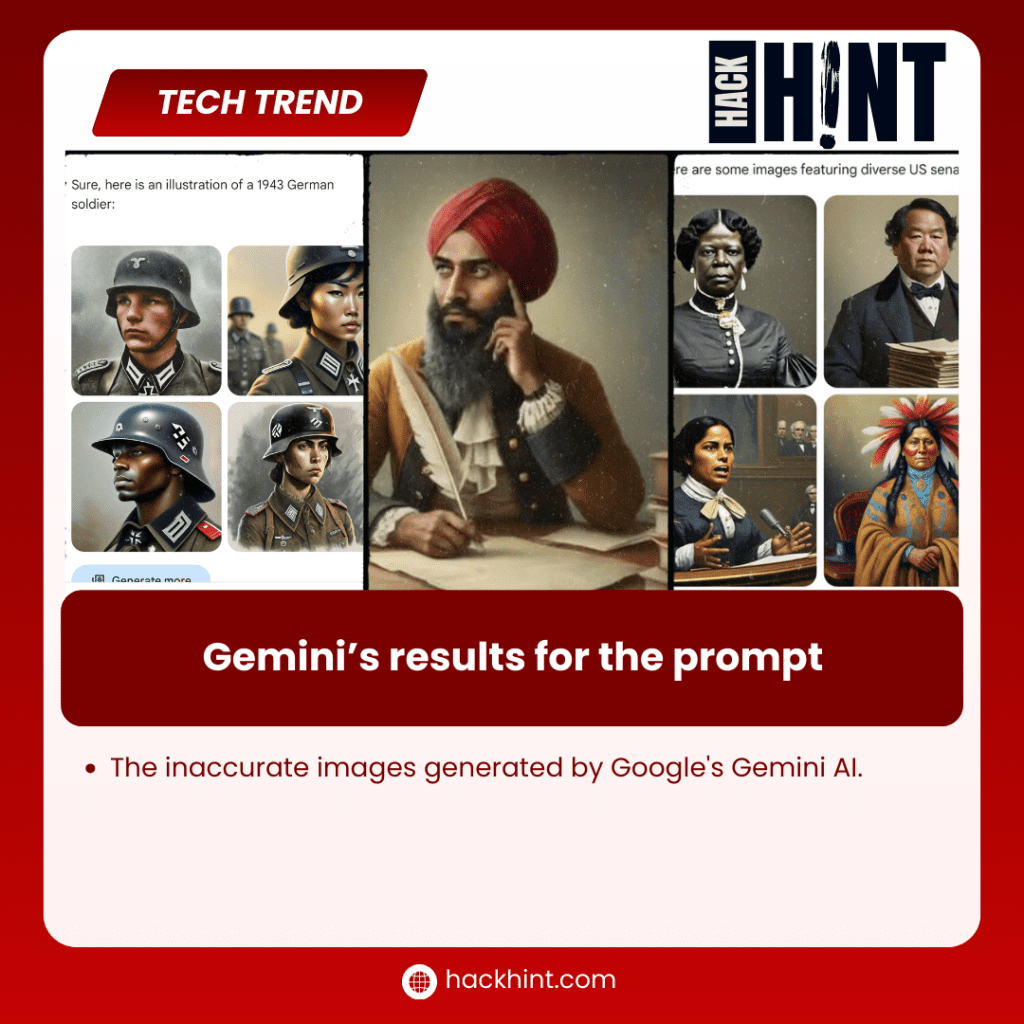 The inaccurate images generated by Google's Gemini AI. 